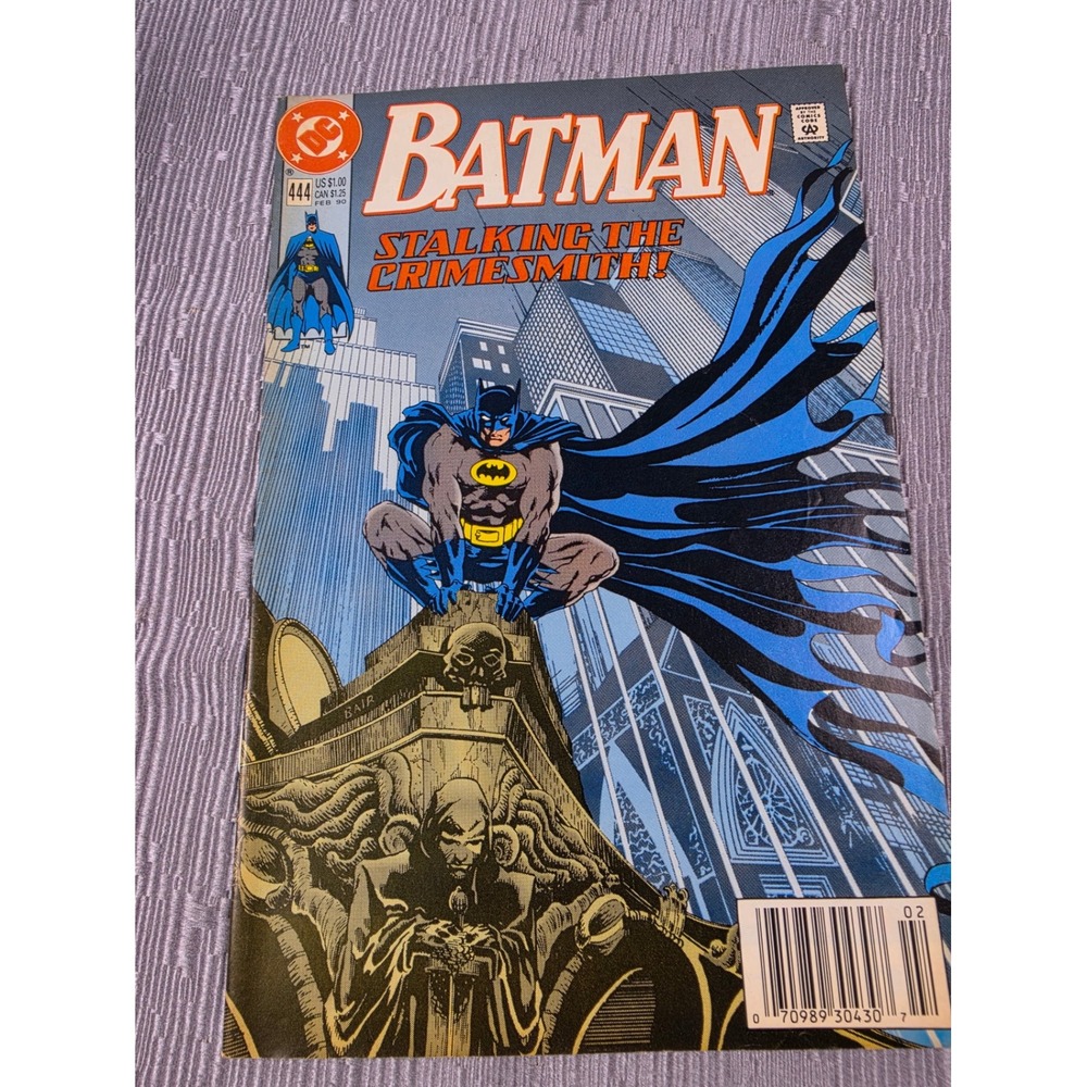 DC Comics Batman 444 Stalking the Crimesmith Feb 1990 Copper Age Marv Wolfman